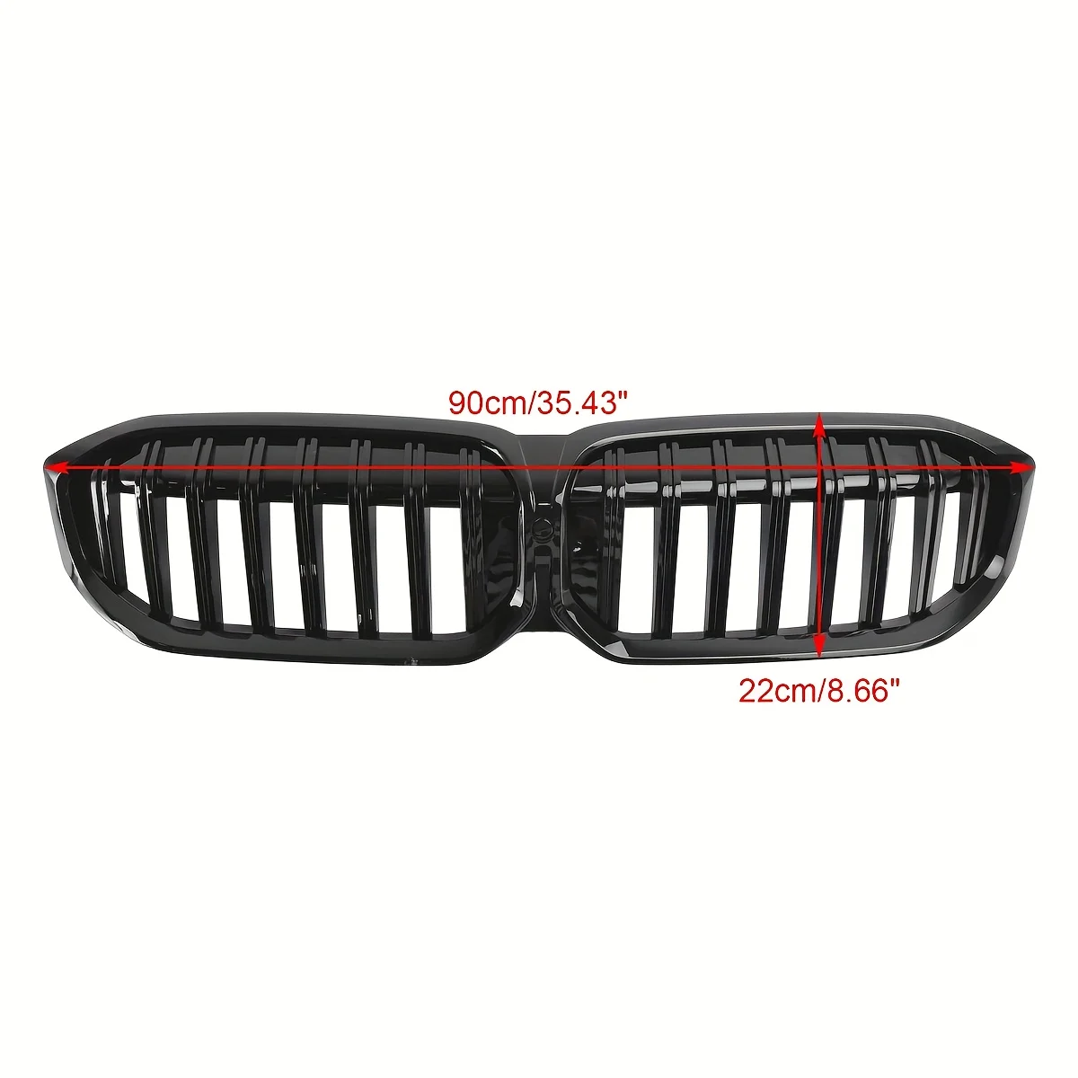 For BMW G20 G21 G28 320i 330i M340i 2023-2024 Front Kidney Grille Single Line Replacement Grill Gloss Black view 3