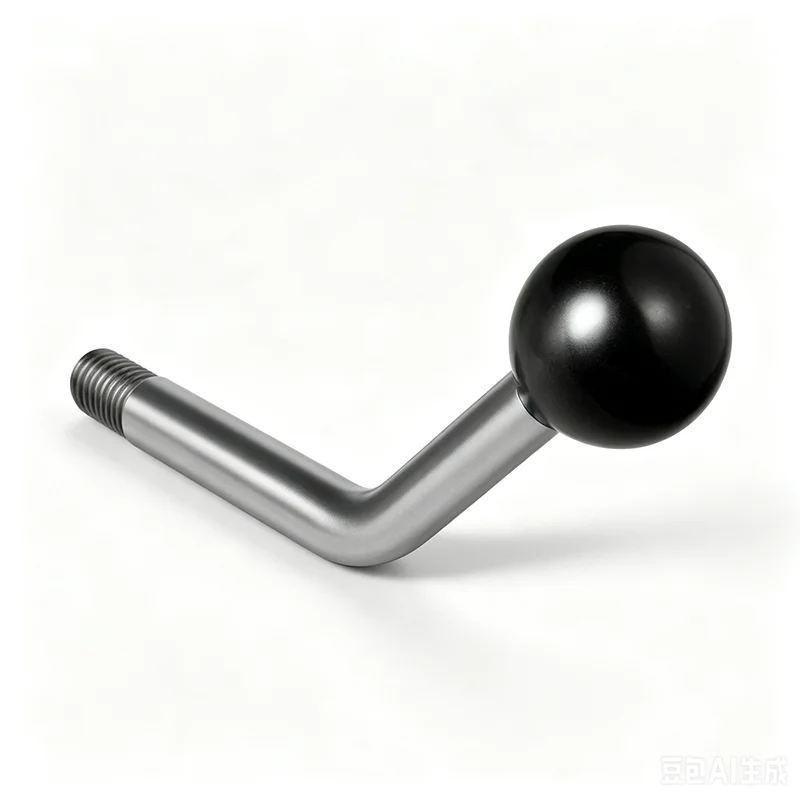 1Pc M5 M6 M8 M10 M12 304 Stainless Steel Threaded Offset Bent Lever Angled Bakelite Ball Knob Handle For Machine Tool