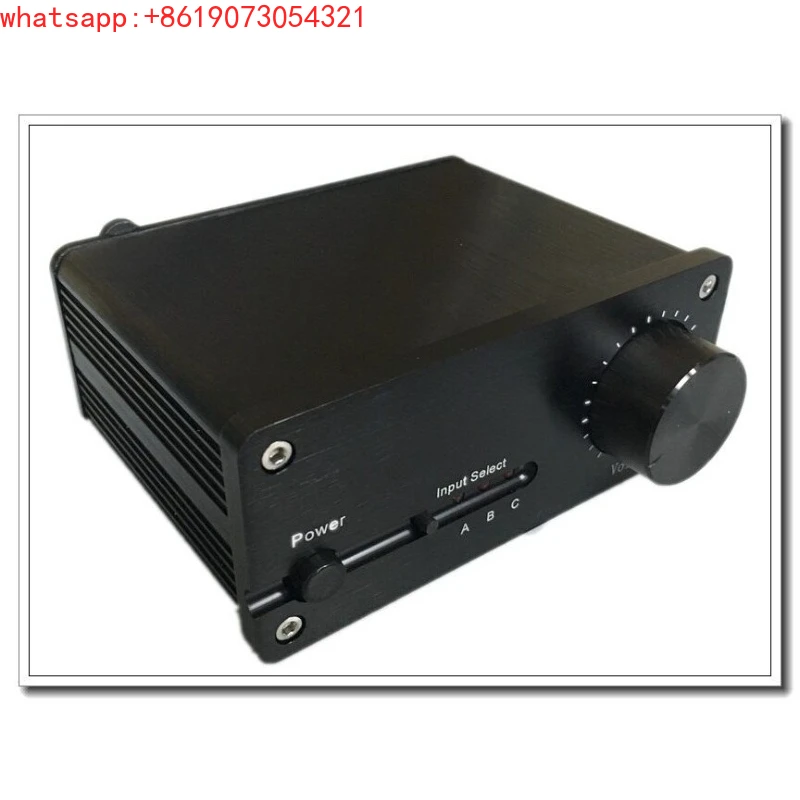 Pre-level, three-way audio input, two-way output, adjustable volume, microcomputer control