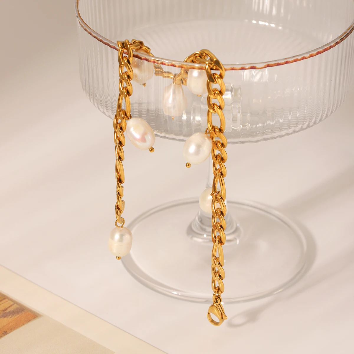 

Huang Chao Fashionable Women Irregular Shape Imitation Pearl Anklet Retro Personality Party Festival Jewelry