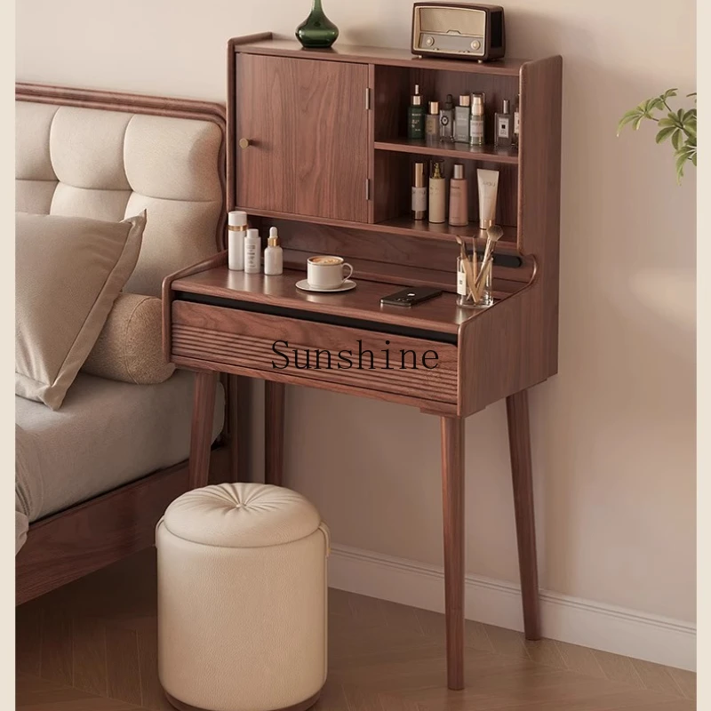 

Solid wood dresser desk bedroom small retro master bedroom computer makeup table two-in-one