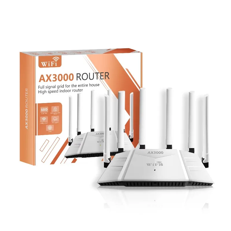 New Industrial  CPE Router with WiFi 6 4X4 MIMO Detachable Antennas & Gigabit Ethernet AX3000 VPN & WEP Encryption WAN Port