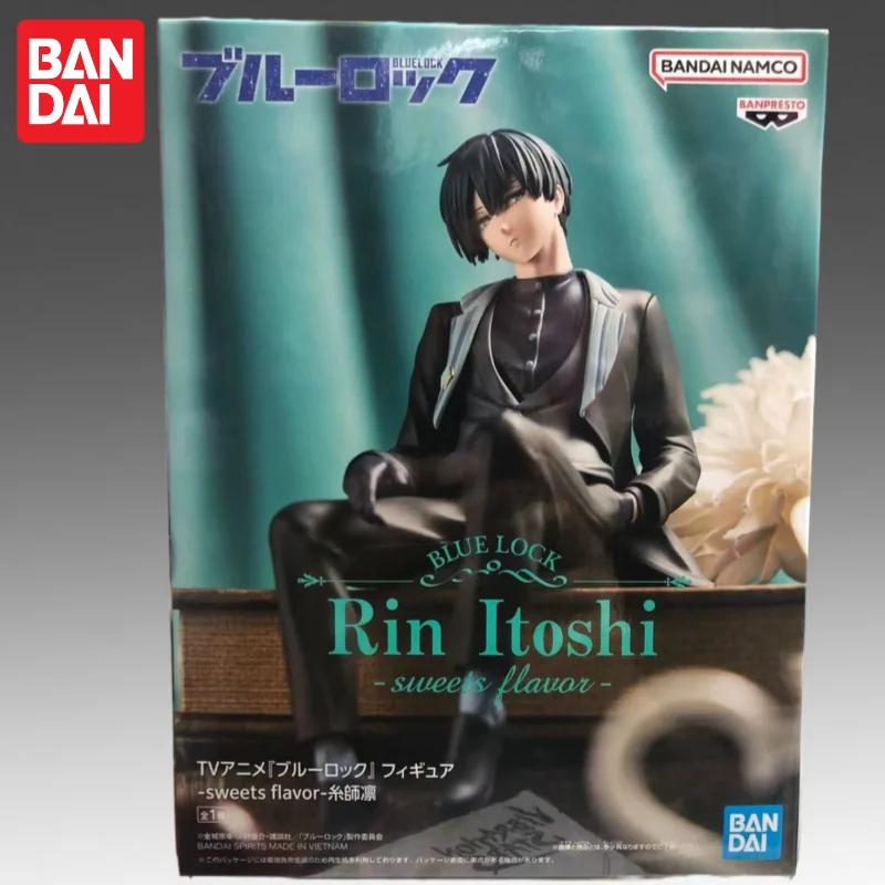 

В наличии Bandai, оригинальный Banpresto Blue Lock Rin Itoshi, экшн-фигурка, модель куклы, новая в штучной упаковке, персонажи аниме, гараж