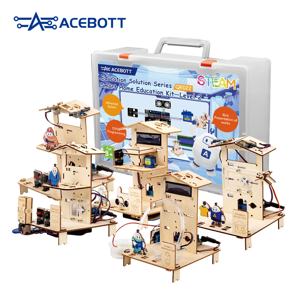 ACEBOTT STEM School Smart Home Kit Education Solution Series with Teaching Resource for Arduino Uno R3 ESP32