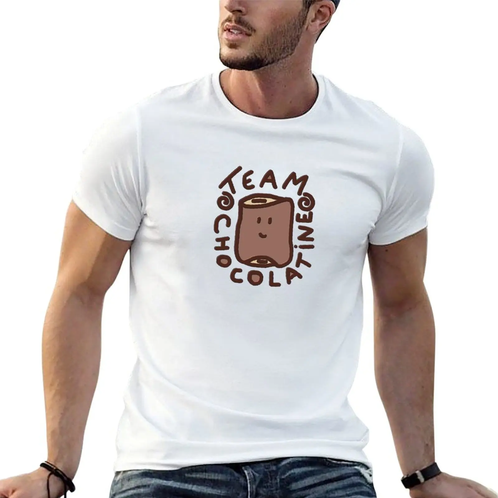 Camiseta Team Chocolatine, camisetas para hombre, camisetas gráficas ajustadas para hombre, camiseta gráfica para hombre