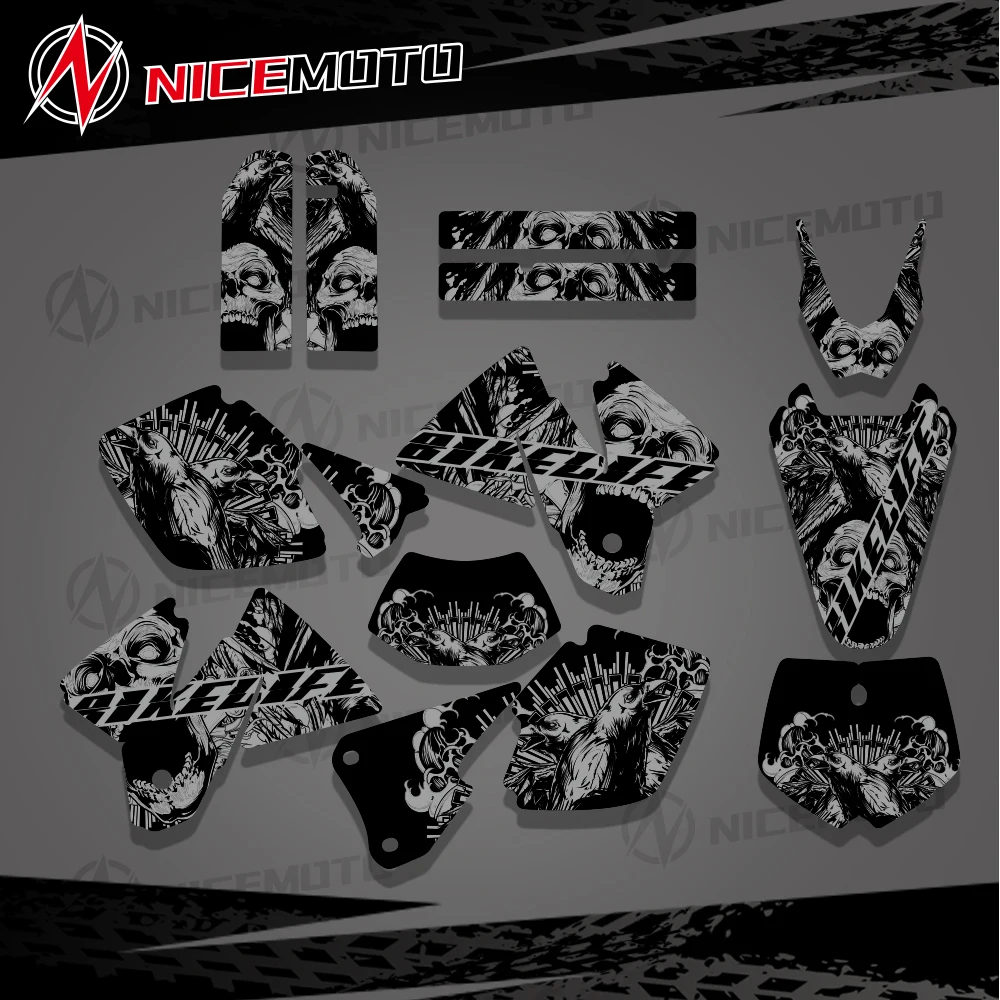 NEW TEAM GRAPHICS WITH MATCHING BACKGROUNDS Sticker For KTM EXC 250 300 350 400 520 MXC 200 300 2001 2002