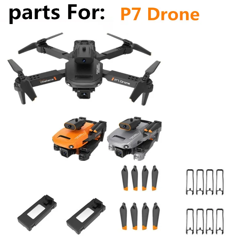 P7 Drone Battery 3.7V 1800mAh / 3600mAH /Propeller Blade /P7 WIFI Drone Spare Parts Original Accessories Flying 12 mins