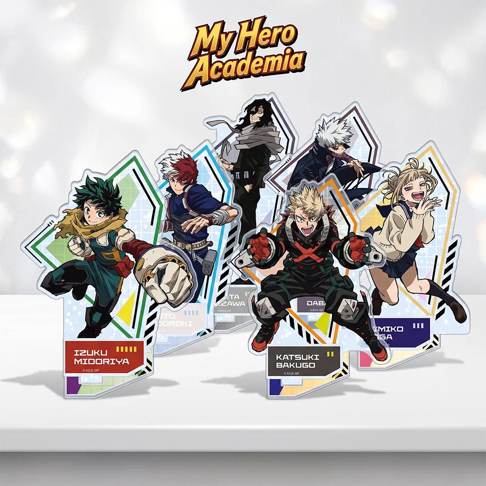 Anime My Hero Academia Katsuki Bakugo Shoto Todoroki 15CM Acrylic Stand Keychain Character Model Surrounding Decorative Gifts