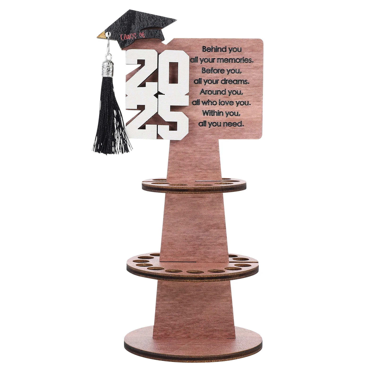 

Wooden Double Layer Graduation Money Cash Card Holder Stylish Graduation Party Supplies Decorations for Class of 2025