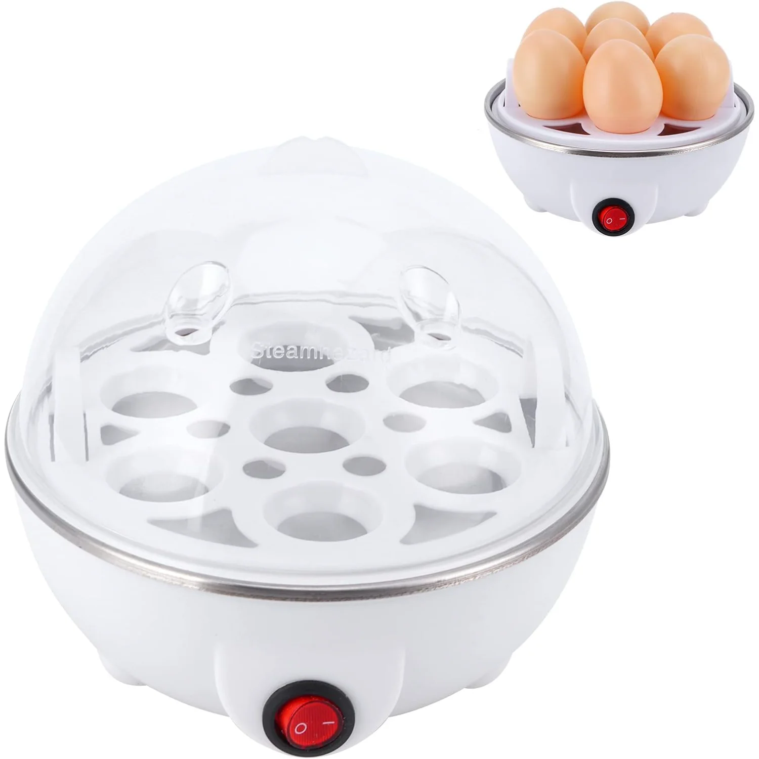 หม้อหุงไข่, เครื่องทําหม้อต้มไข่, หม้อหุงไข่ต้ม, เครื่องนึ่งไข่, หม้อต้มไข่มัลติฟังก์ชั่น หม้อหุงไข่ขนาดเล็ก Steamer Poacher สําหรับ