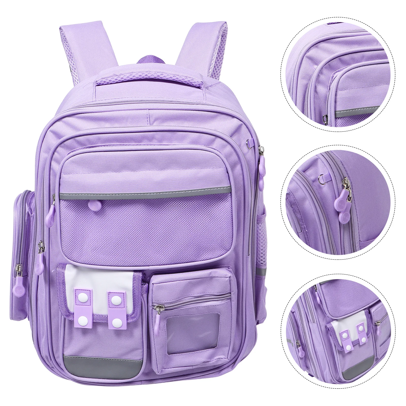 Cute School Backpack for Large Capacity Multi Pocket Nylon Student Bag Middle High School Bookbag Rucksacks Travel