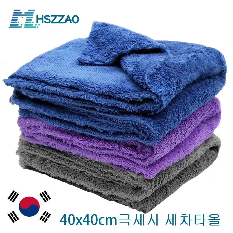 3/5/10pcs 세차 마이크로 화이버 타월 청소 건조 자동차 연마 천 부드러운 Edgeless 자동차 자세히 왁싱 타월 40...