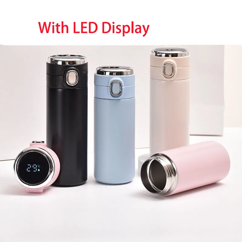 

350ml 500m Insulated Vacuum Flask Smart Stainless Steel Thermal Bottle With LED Temperature Display Screen Waterproof Thermo Mug