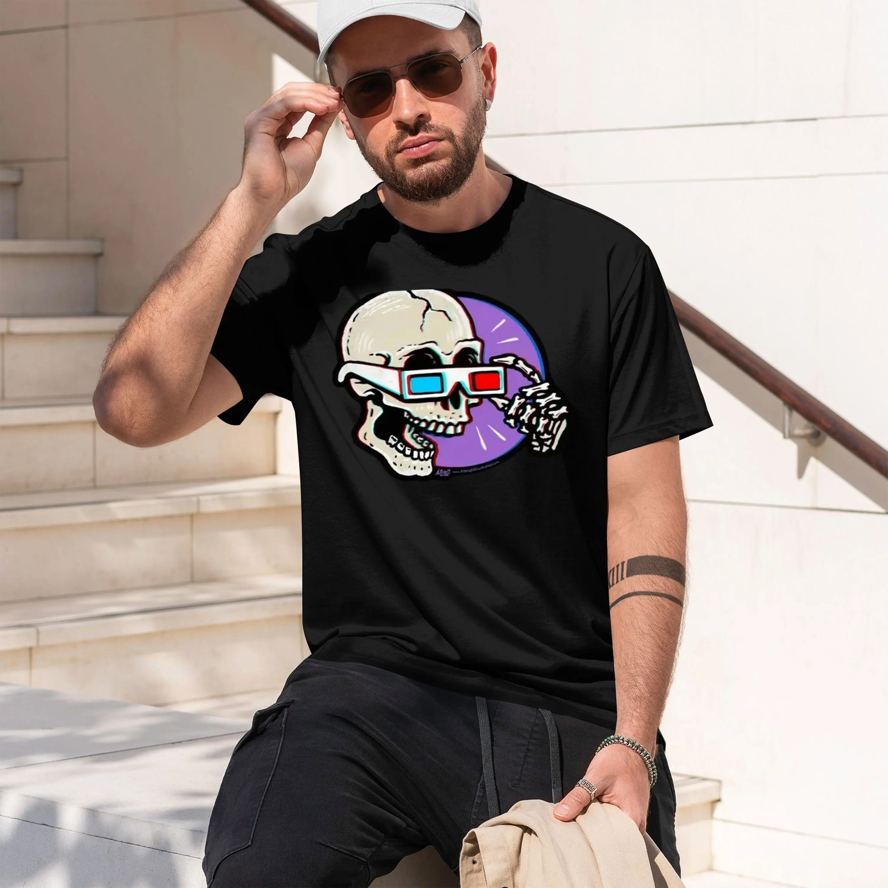 Street Fashion China Models - Men's Funny Printed Funny Fright Skull