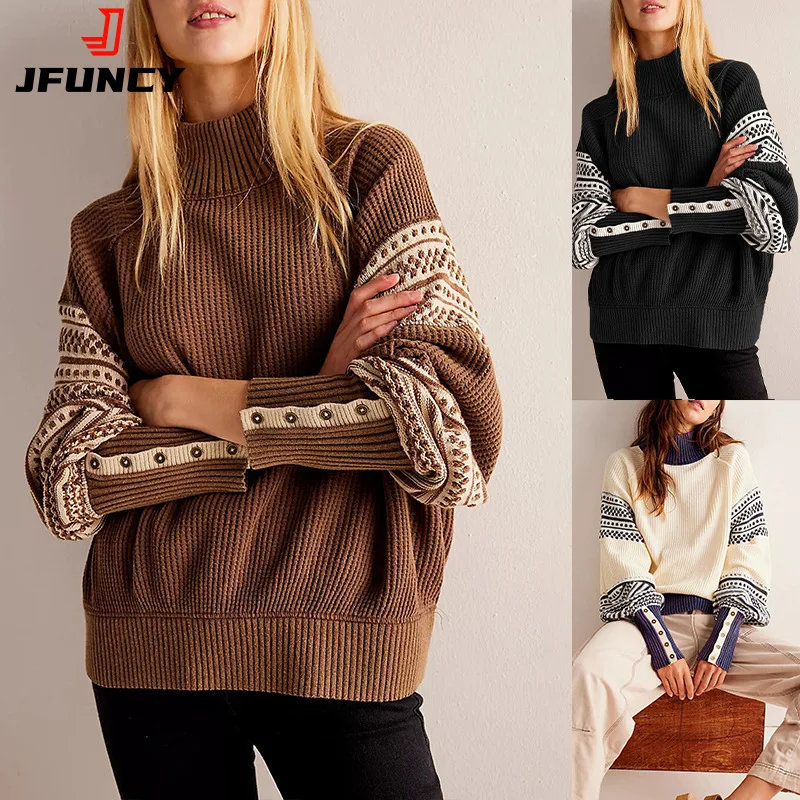 

Half Turtleneck Sweater Women Knit Pullover Fashion 2025 New Women's Autumn Winter Tops