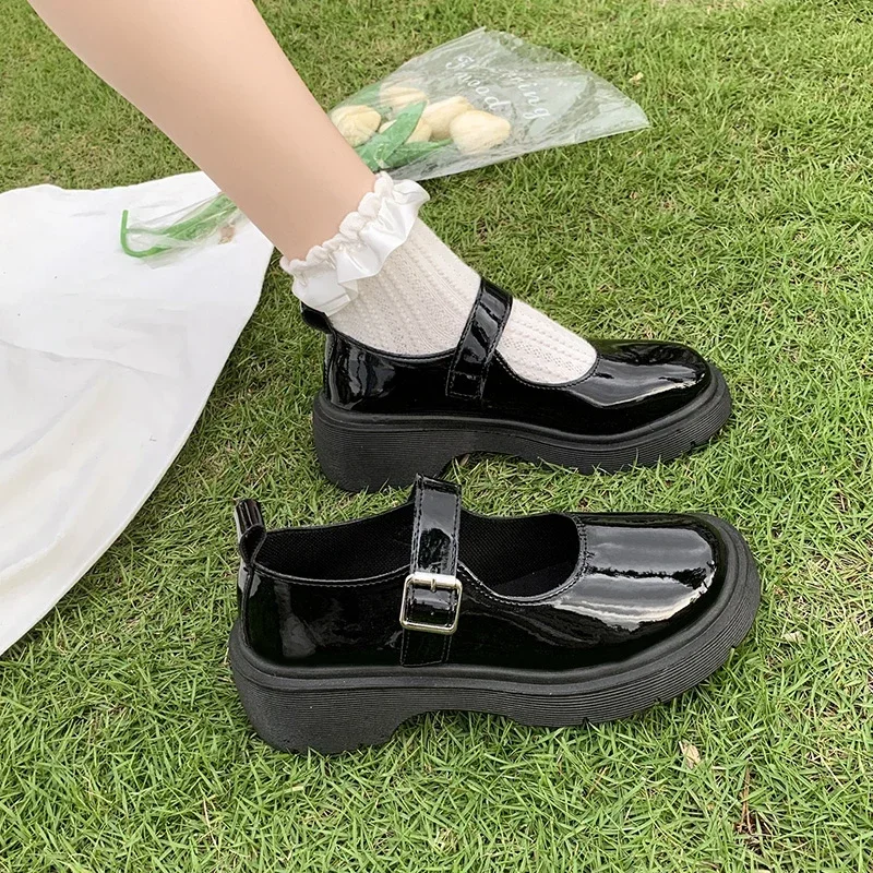 New Lolita Shoes Japanese Mary Jane Shoes Women Vintage Girls Students JK Uniform Platform Shoes Cosplay High Heels Plus Size 42