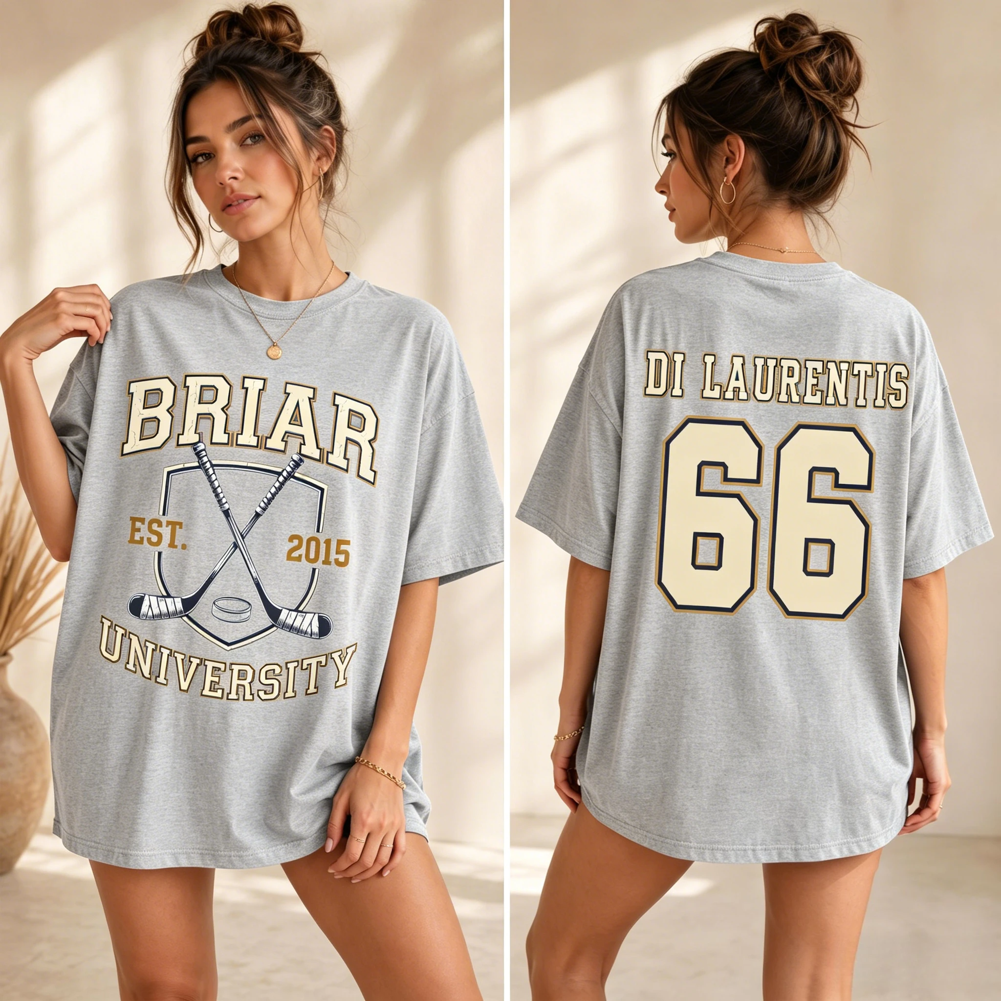 Off Campus Dean Di Laurentis T-shirt Vintage Washed Y2K Aesthetic Unisex Oversized Short Sleeve Summer Cotton Retro Streetwear