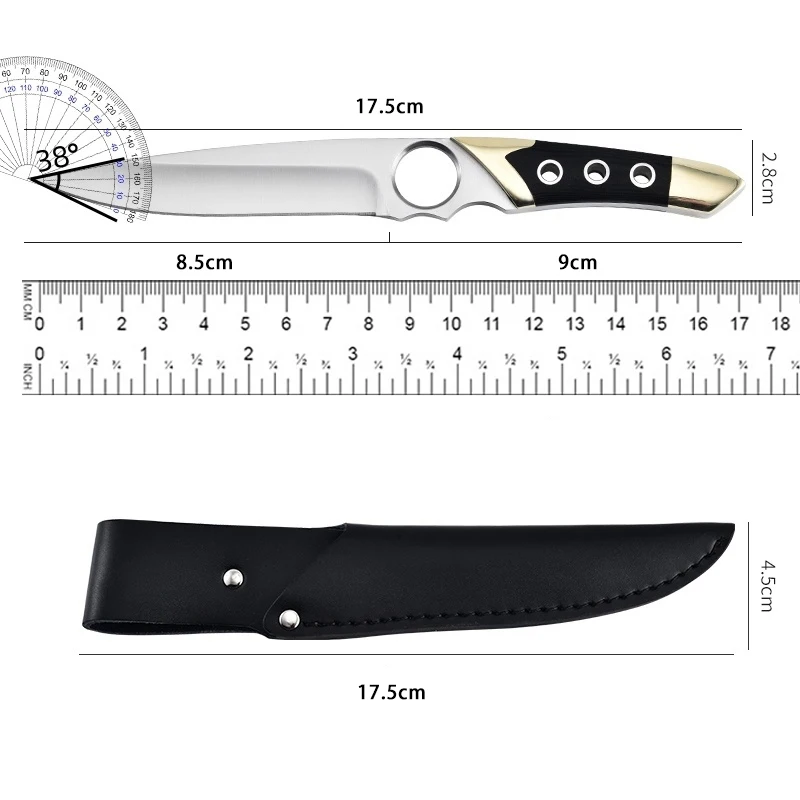 Outdoor Multifunctional Knife, Fruit Cutting Knife, Outdoor Camping Picnic Small Straight Knife Handle