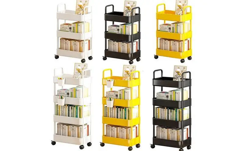 

Rolling Shelf With Wheels Utility Cart Rolling Cart Organizer Rolling Trolley Multi-storey Cart Storage Shelf Movable Storage