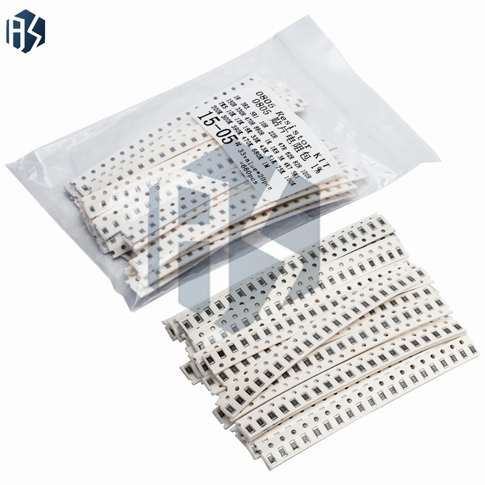 GREAT IT 0603 0805 1206 SMD 저항기 키트 모듬 키트 1ohm-1M ohm 1% 33valuesX 20pcs=660pcs 샘플 키트