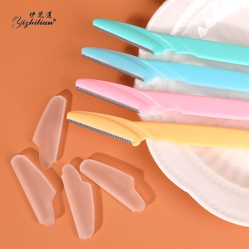 أداة قص الحواجب، شفرة حلاقة للوجه، ماكينة حلاقة محمولة لإزالة شعر الحواجب، أدوات مكياج آمنة لقص الحواجب