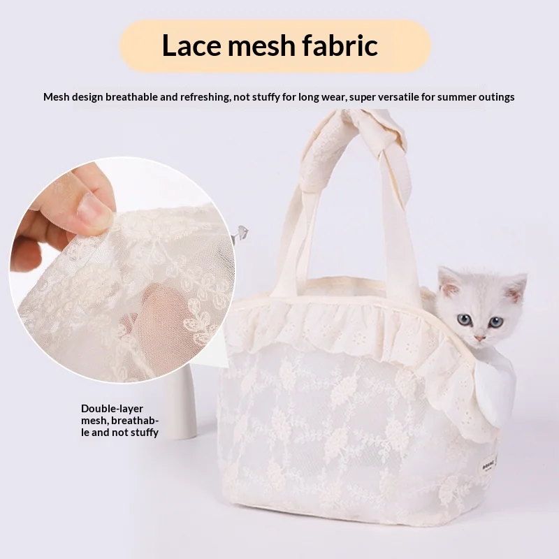 Bolso de transporte plegable para gatos y perros con malla - imagen 4