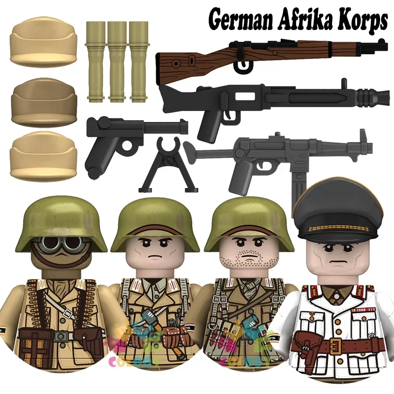 Kids Toys WW2 Military Army Sets Building Blocks Soviet Germany Soldiers Mini Action Figures Medal Toys For Kids Birthday Gifts