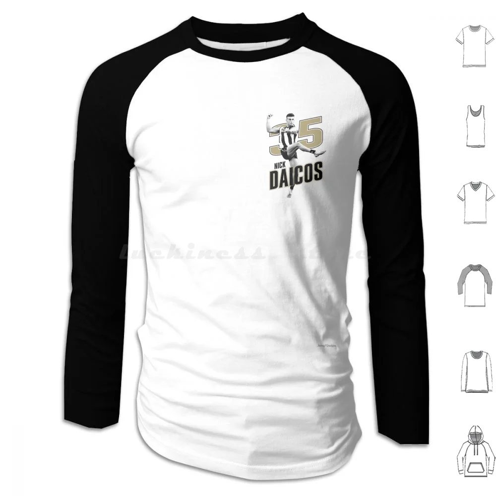 

Nick Daicos Bw Hoodies Long Sleeve Daicos Nick Daicos Nick Collingwood Collingwood Football Club Pies Go Pies Afl