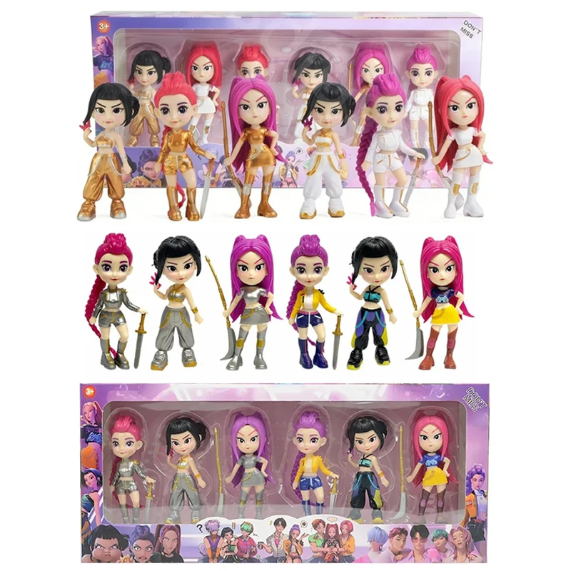 

NEW 6PCS/Set Kpop Demon Hunters Figure Model Toy Pvc Cartoon Gaming Peripherals Desk Decoration Collection Figures ModelToyfor