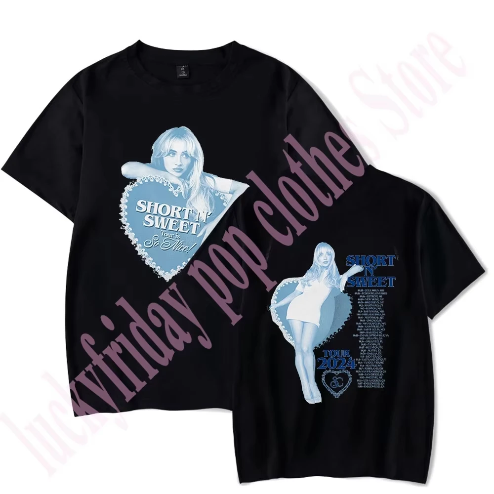 

Sabrina Carpenter Tour 2025 Print T-Shirt Short N' Sweet Aesthetic Clothing Men's Women's T-shirts Summer Cotton Tops T Shirts