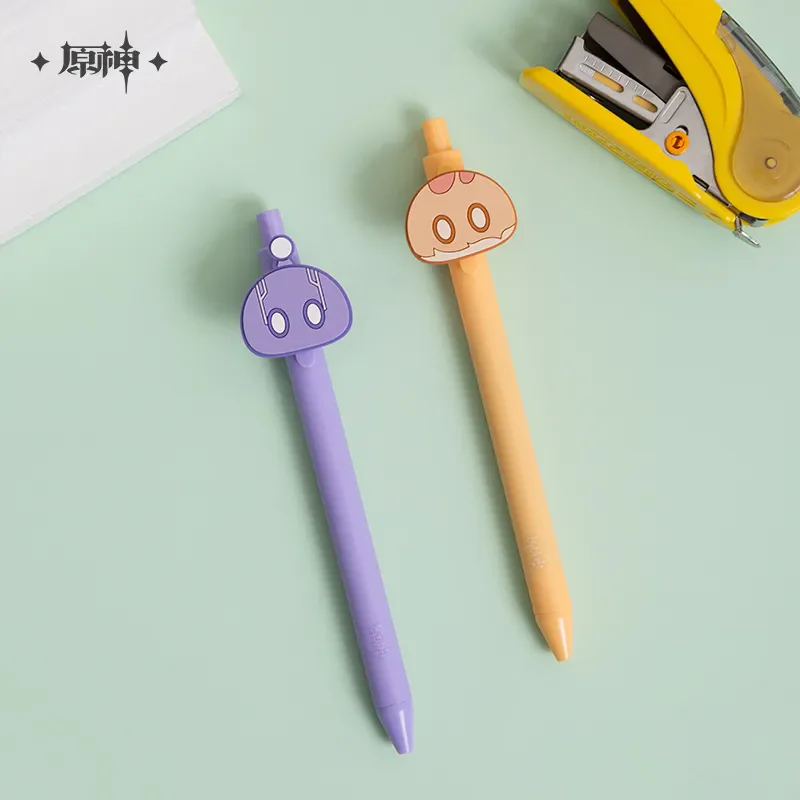 [Genuine] Anime Game GenshinImpact Slime Series Roller ball pen pencil Interchangeable pen core to work in an office in stock