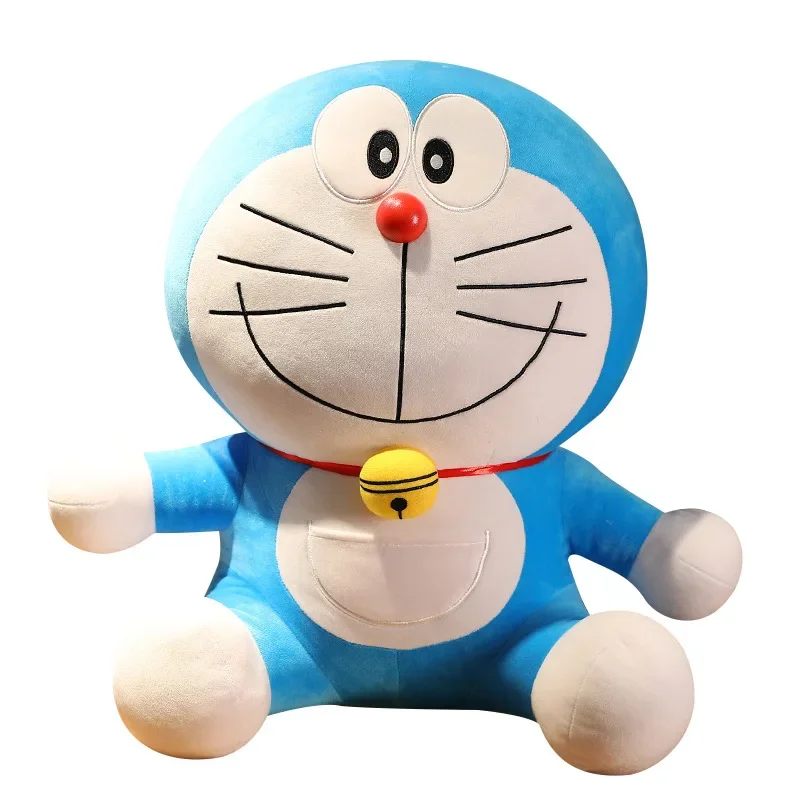 Peluche Doraemon de grande taille, 30/45/60cm, kawaii, pour enfant, oreiller doux, animaux de dessin animé, cadeau d'anniversaire