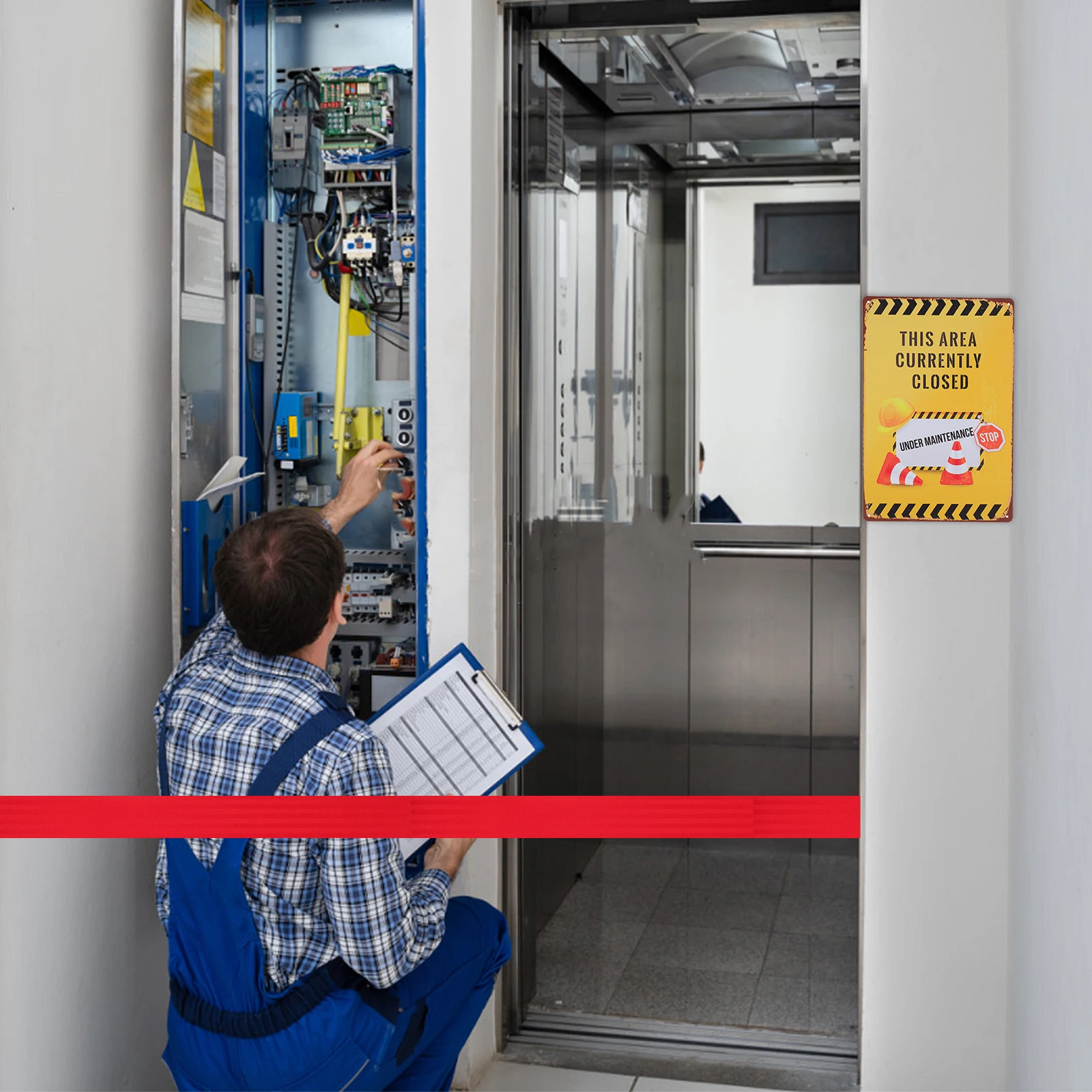 

2pcs Traffic Warning Sign High Visibility Weather Resistant Safety Signage For Construction Areas Parks Subways Schools