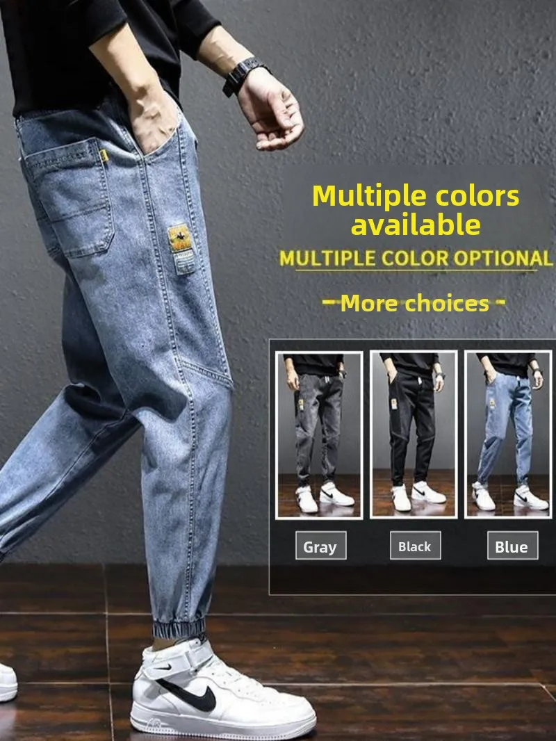 

Slim Fit Men's Jeans Casual Loose Trousers Harlan Workwear Small Leggings Wear-resistant Thickened Winter Youth Fashion