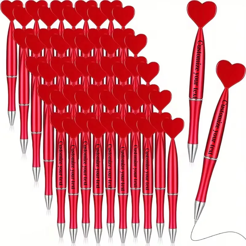 20Pcs/40Pcs/60Pcs Heart-Shaped Pen Set, Customizable with Engraved Name, Box, and Commemorative Date, Etc The Best Valentine's Day Gifts, the Top Choice for Weddings. These Ballpoint Pens Are Great Gifts for Friends during Back-To-School Season, Birthdays, and Weddings, Especially for Women, and Are Perfect as Valentine's Day Souvenirs.