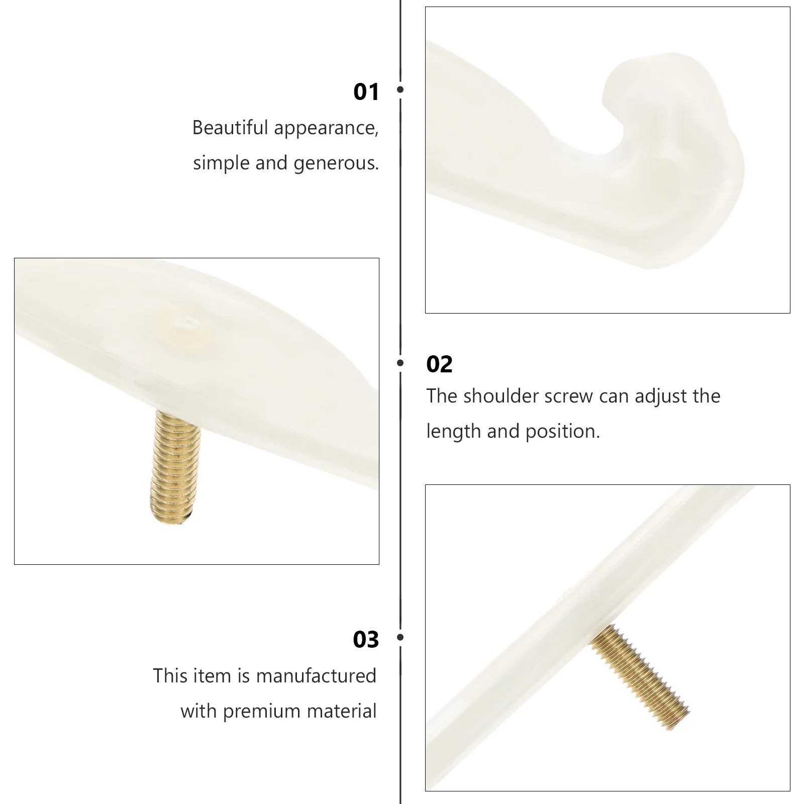 

2Pcs Durable Shoulder Support for Violin Antislip Pads Ergonomic Design Lock Piano Margin Violin Shoulder Rest