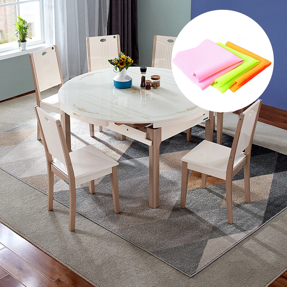 

3pcs Silicone Table Mat Kids Place-Mat Heat Insulation Skid Resistance Waterproof Lightweight For Home Restaurant Party Baking