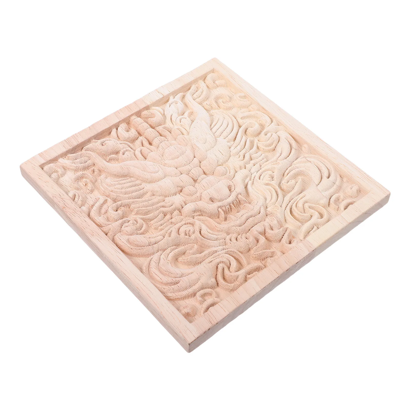 Chinese Wood Applique Frame Carved Vintage Decorative Onlays for Furniture Wall Corner Trim Molding Wood Appliques Carved
