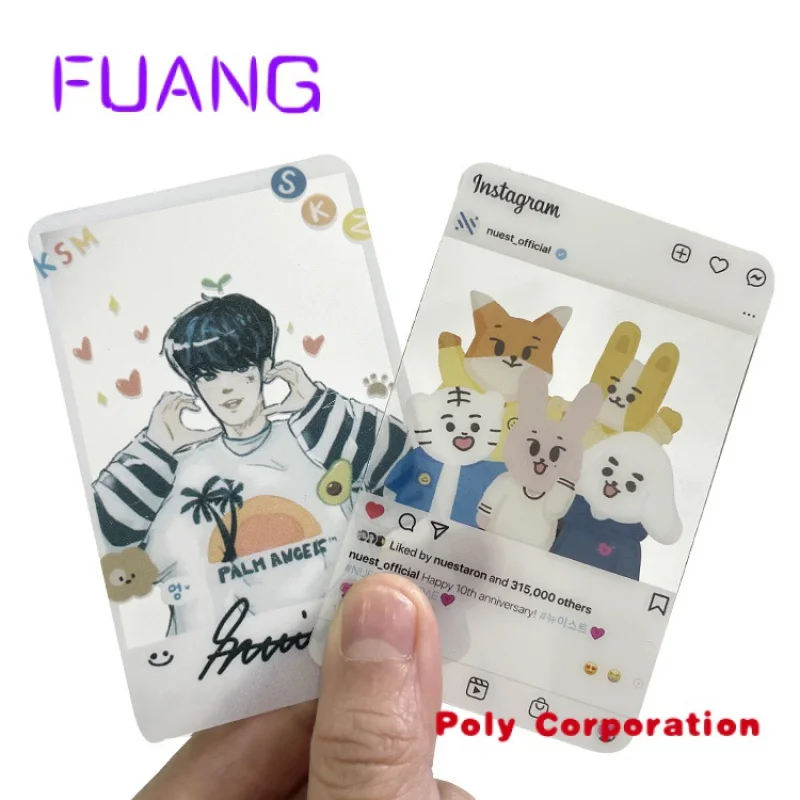 Full Color Printing Custom Clear PVC Plastic Transparent Photo Business Cards