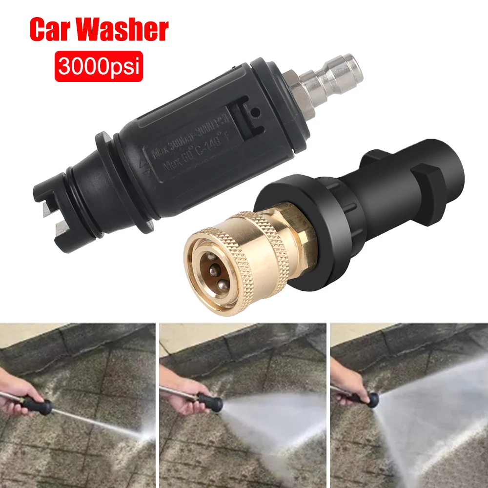 3000PSI High Pressure Car Washer 1/4inch Quick Plug Adapter Nozzles For Karcher K2-K7 Garden Watering Gun Motorcycle Accessories