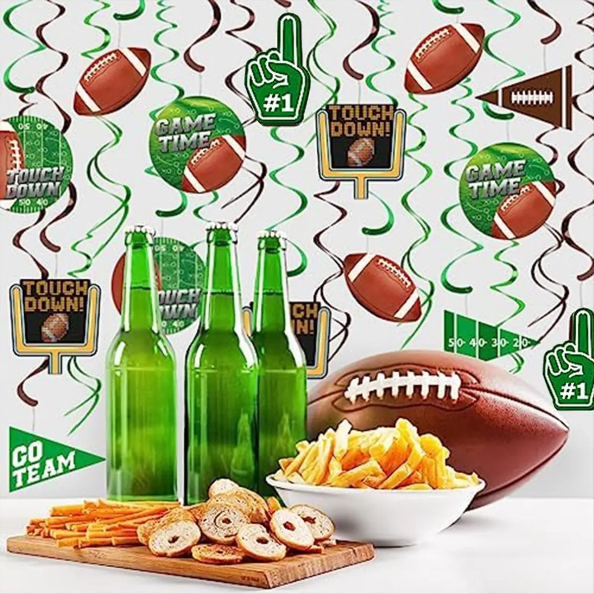 【Best Seller】30Pcs Football Party Decorations for Football Birthday Party Football Gameday Party Supplies
