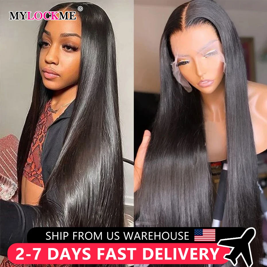 Transparent HD Lace Wig Brazilian Bone Straight 13x4 13x6 Lace Front Wigs 4x4 Lace Wig Brazilian Remy Human Hair For Women