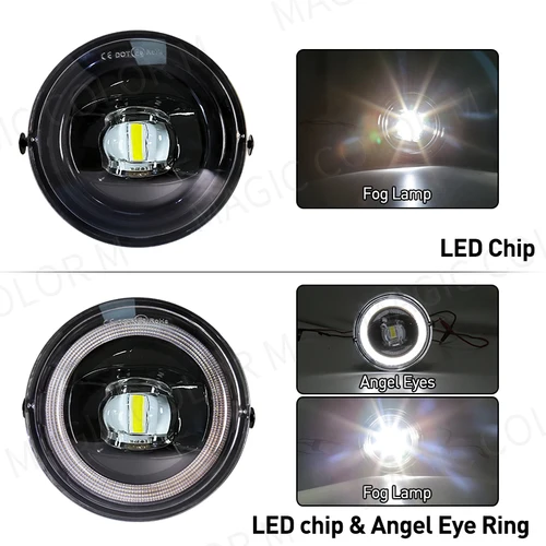 Imagen 2 del producto Luz antiniebla LED Ojos de Ángel para Toyota Tacoma Tundra Sequoia 2005 2006 2007 2008 2009 2010 2011 2012 2013 2014 2015 lente transparente DRL