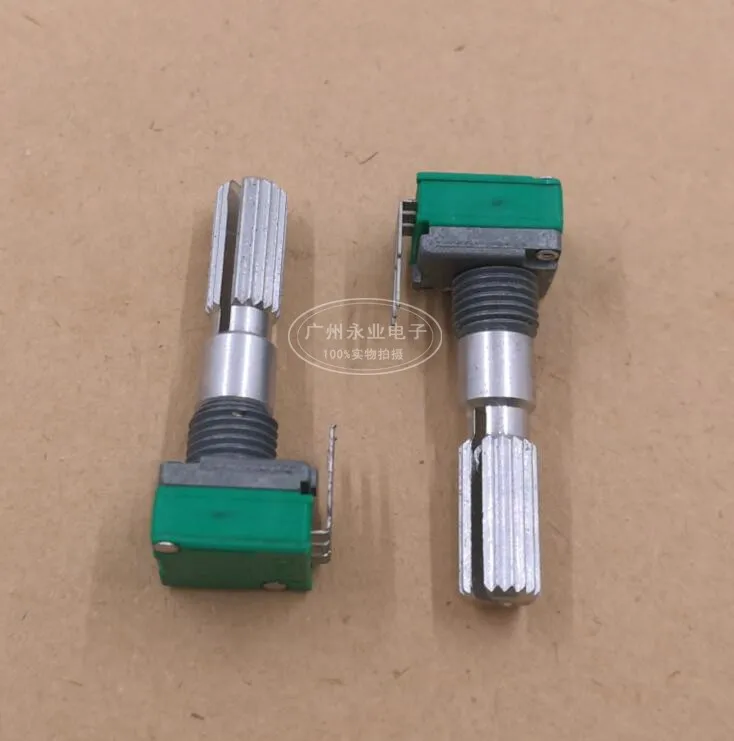 2 Piece RK097N Plastic Encapsulated Single Volume Adjustment Potentiometer B20K With Step 41 Points Handle Length 25MM