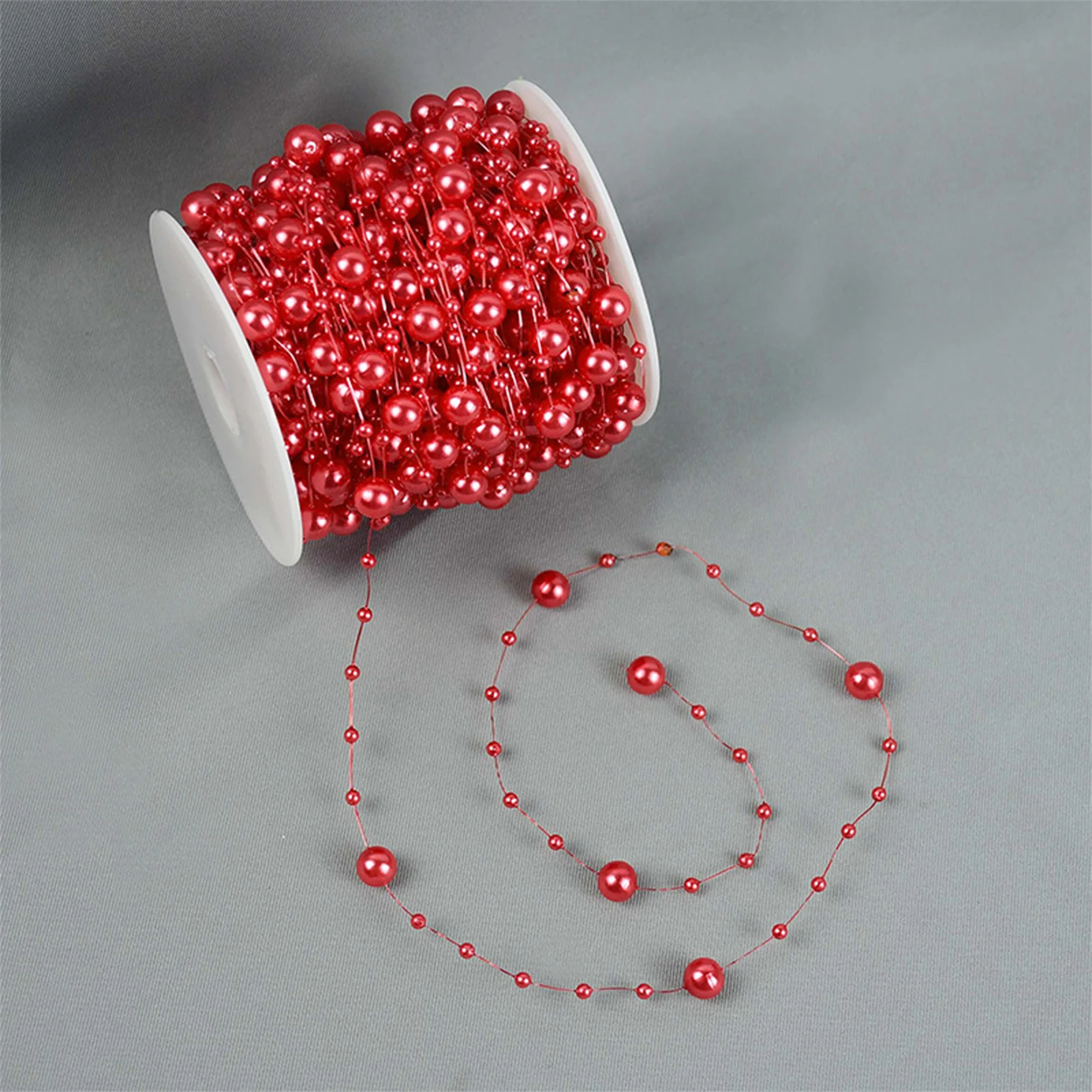 

5m/bag Decorative Bead Chain Electroplated Fishing Line Bead String For Festival Party Wedding Thanksgiving Christmas Decoration