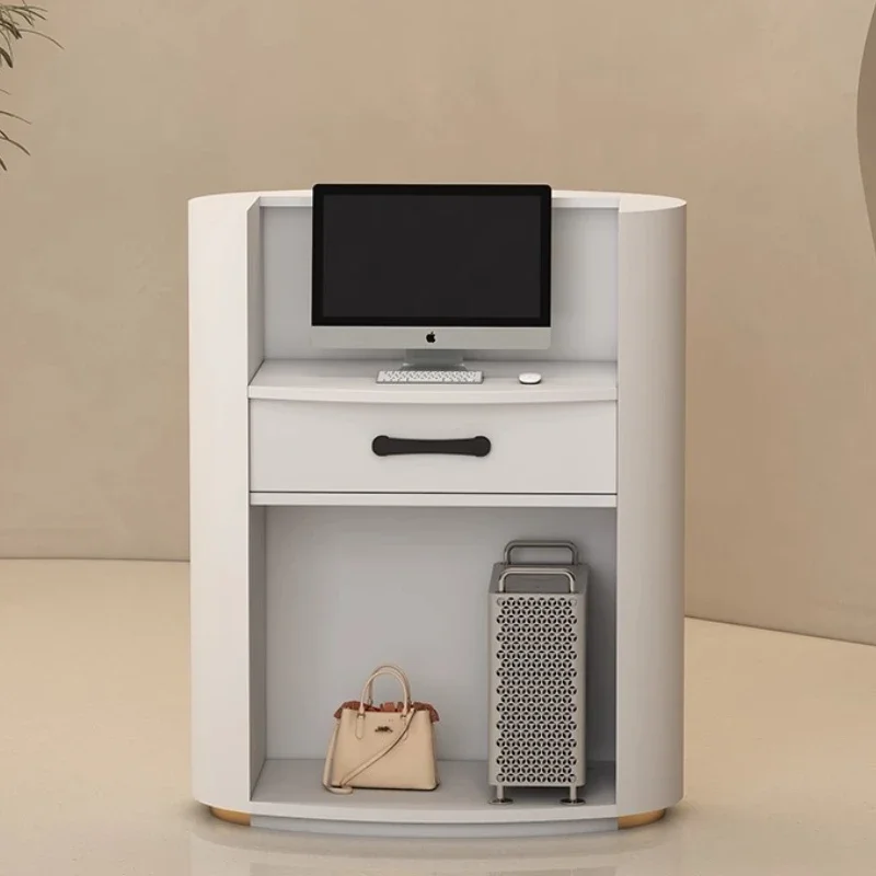 

Bar Counter Store Small Front Desk Cashier Modern Shopping Reception for Barber Guide Consultation Height Welcome Benches