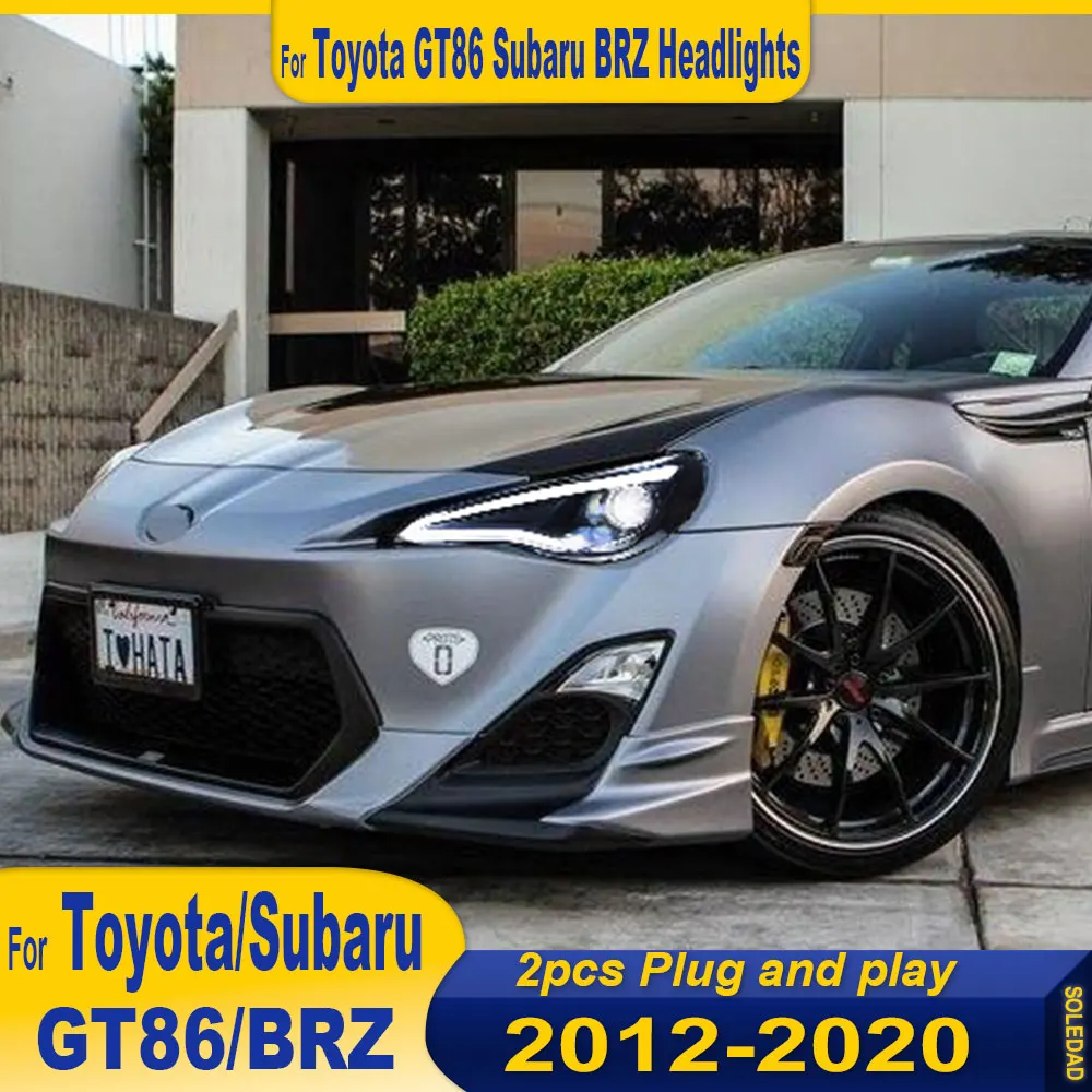 

HeadLamp For Toyota GT86 Subaru BRZ Headlights 2012-2020 DRL H7 LED Bi Xenon Bulb Assembly upgrade Dynamic Signal Accessories