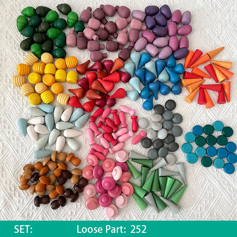 Montessori Mandala Blokken Losse Onderdelen Baby Pretend Play Scènes Speelgoed Kleur Sorteren Tellen Educatief Houten Speelgoed Voor Kinderen - afbeelding 1