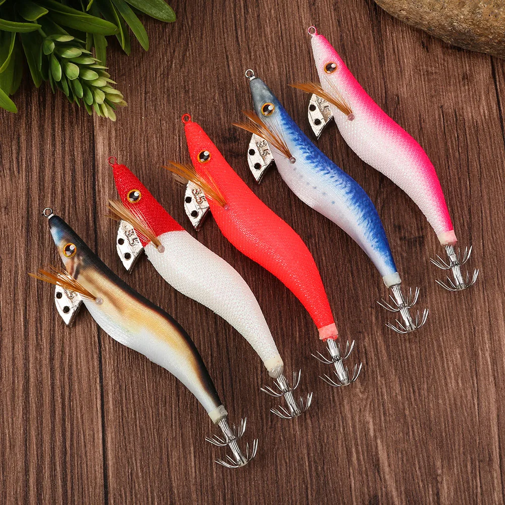 FSDZSO Squid Bait 2.5# 3.0# 3.5# Artificial Jigging Lures Slow Sinking Strong Hooks Sea Fishing Octopus Cuttlefish Luminous EGI - view 2