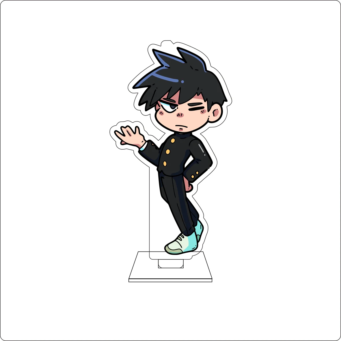 10CM Anime Mobu Saiko Hyaku Cosplay Cute Acrylic Figure Stand Plate Reigen Arataka‌ ‌Shigeo Kageyama Ornaments Gifts view 3